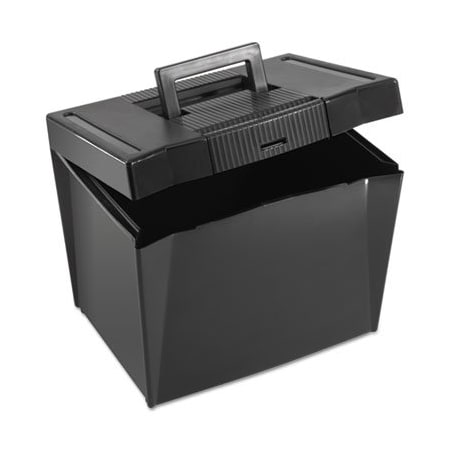 Tops Business Forms Storage Case, 13.5in W, 10.3in D, 10.9in H, Latch Lock Closure, Black 20861